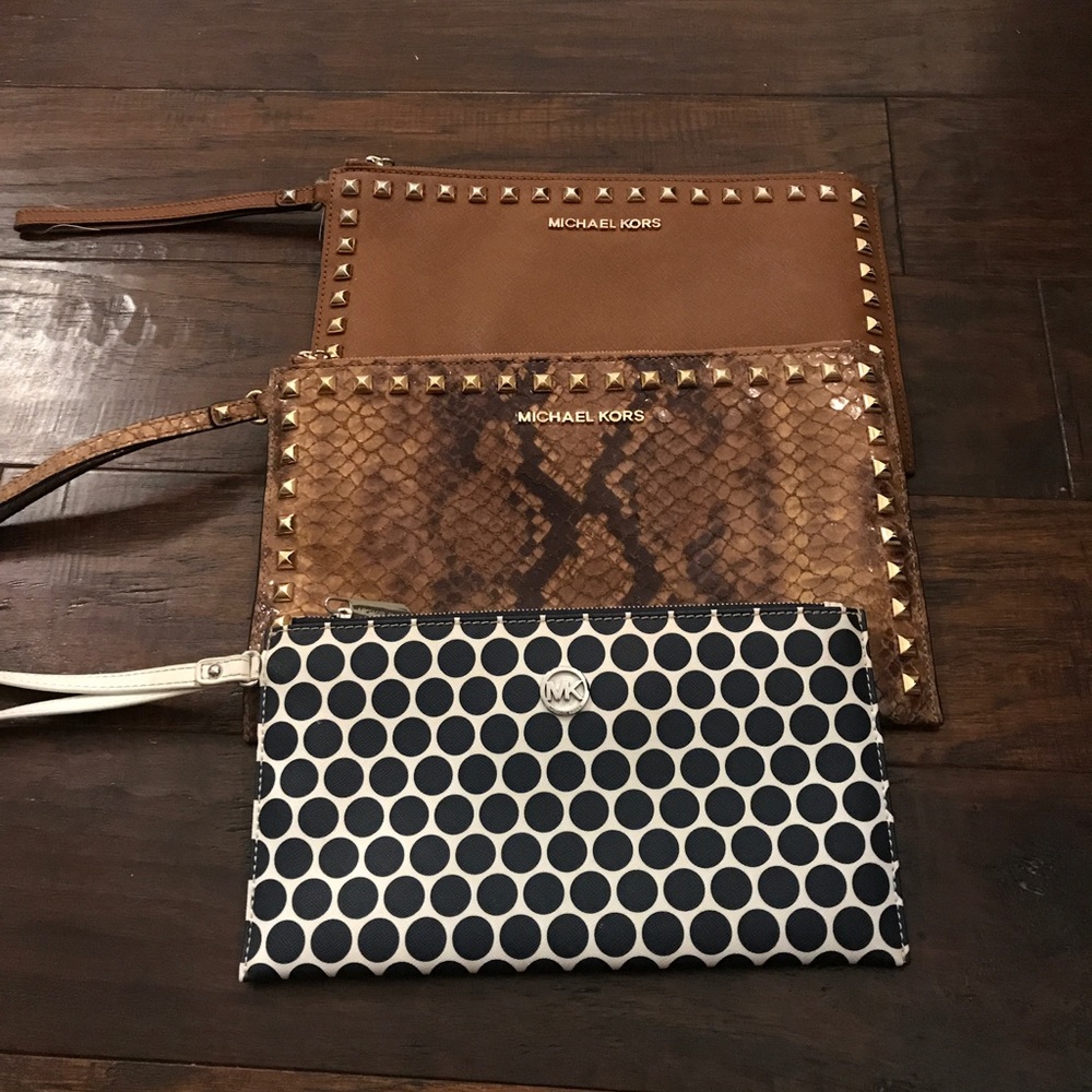 Authentic Michael Kors Wristlet Trio